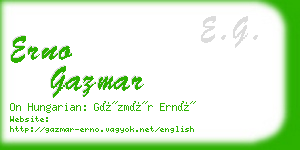 erno gazmar business card